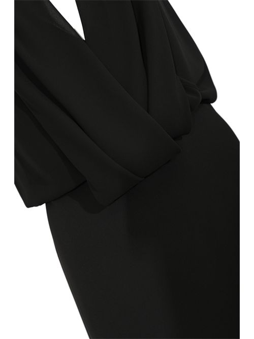 Abito lungo drappeggiato in crepe Patrizia Pepe | 2A3049 A737K103